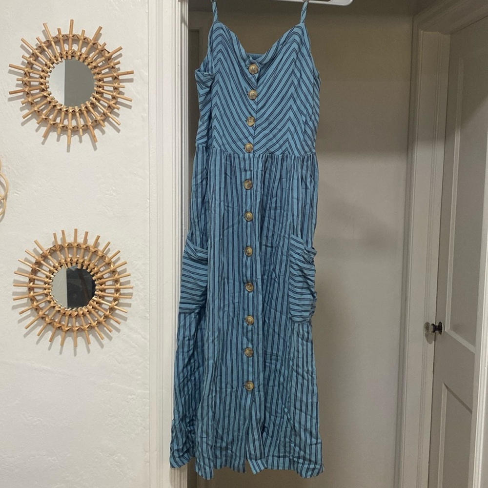 Blue Striped Dress